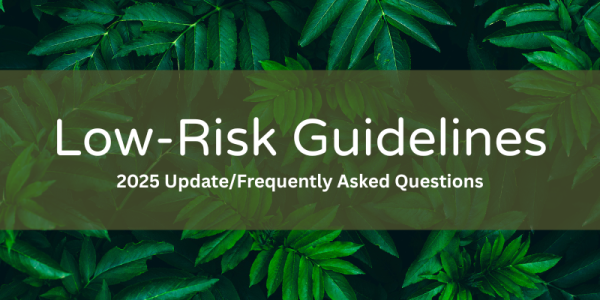 Low-risk Guidelines Header with leaves in the background